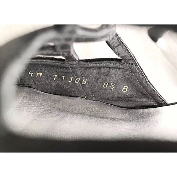 Stuart Weitzman Black Strappy Slingback HeSize 8.5B | Vintage Evening Sandals - Picture 7 of 8